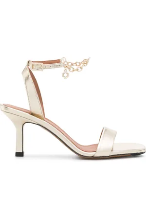 Maje Metallic leather sandals