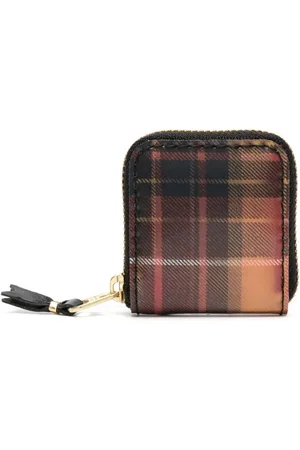 Comme des Garçons Tartan-check lenticular wallet
