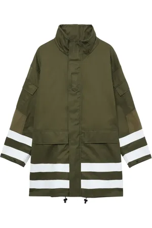 Comme des Garçons Stripe-trim parka coat