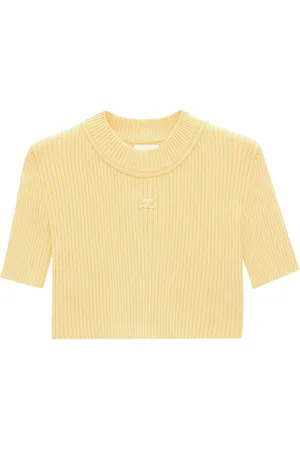 Courrèges Ribbed-knit crop top