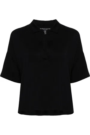 Majestic Split-neck jersey polo top