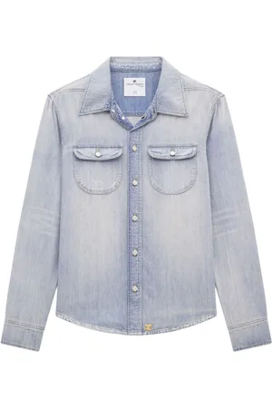 Courrèges Logo-appliqué denim shirt