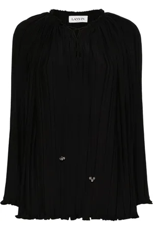 Lanvin Long-sleeve pleated blouse