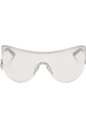 Acne Studios Logo-charm shield-frame sunglasses