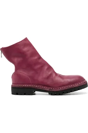 GUIDI Zip-fastened leather boots