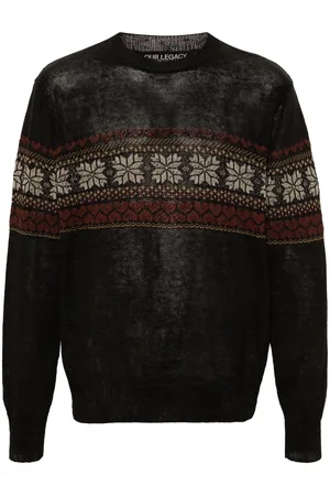 OUR LEGACY Patterned intarsia-knit jumper