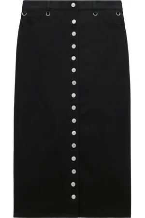 Courrèges Multiflex denim midi skirt