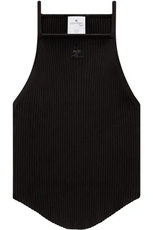 Courrèges Holistic logo-patch tank top