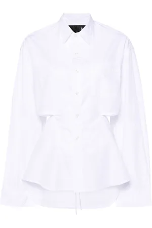 R13 Open-back cotton shirt
