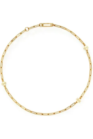 Tory Burch Good Luck logo-plaque necklace