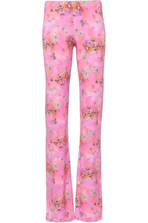 MACCAPANI Jaz floral-print flared trousers