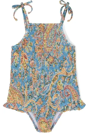 Etro Paisley-print shirred swimsuit