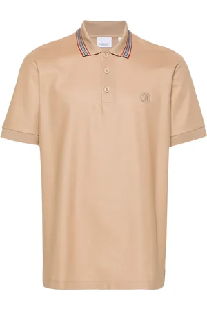 Burberry Logo-embroidered cotton polo shirt