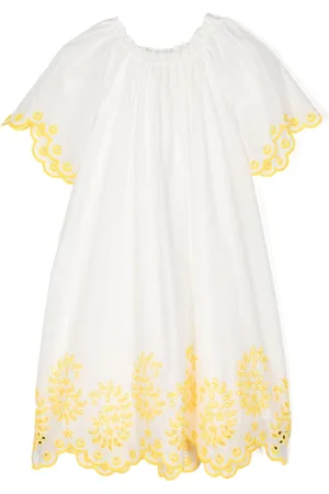 ZIMMERMANN Junie floral-embroidered cotton dress