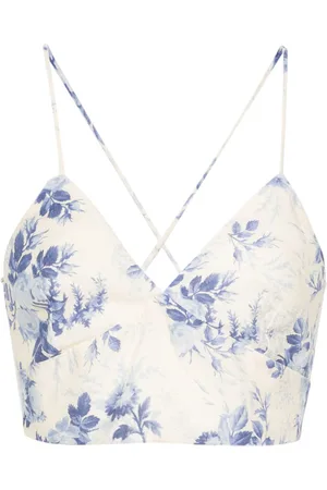 Twin-Set Floral-print cropped top