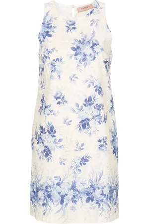Twin-Set Floral-print mini dress
