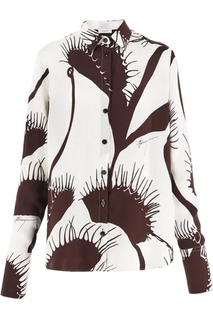Salvatore Ferragamo Venus-print silk shirt