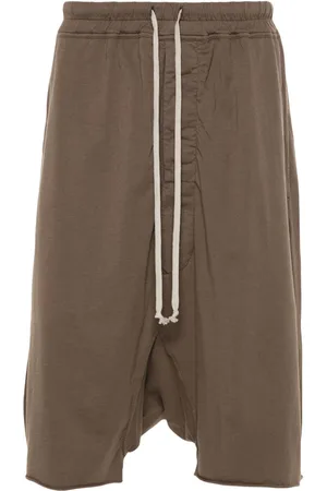 Rick Owens Organic-cotton drop-crotch shorts
