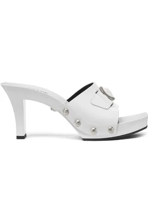 VERSACE 60mm Medusa-buckle patent-leather clogs