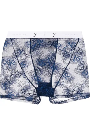 FLEUR DU MAL Bouquet lace boxer briefs