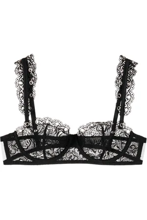 FLEUR DU MAL Eyelet-embellished balconette bra