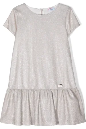 Chiara Ferragni Logo-plaque lurex flared dress