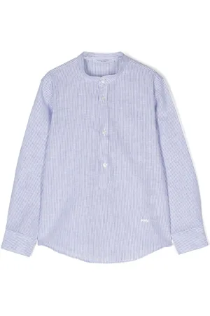 Paolo Pecora Logo-embroidered striped shirt