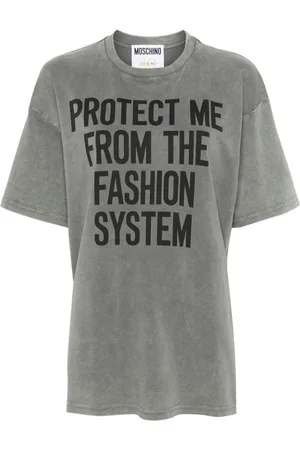 Moschino Slogan-print cotton T-shirt