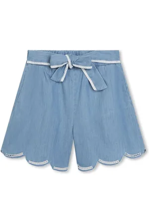 Chloé Tie-fastening organic cotton shorts