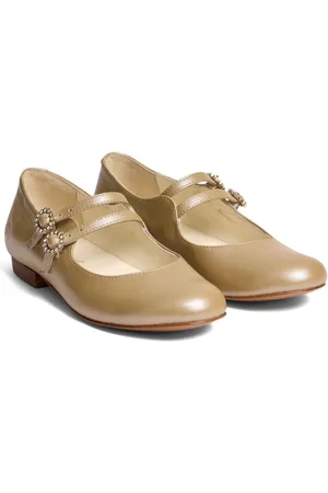BONPOINT Tam metallic leather ballerinas