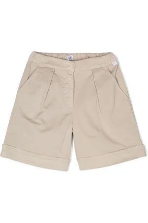 Il gufo Pleated cotton bermuda shorts