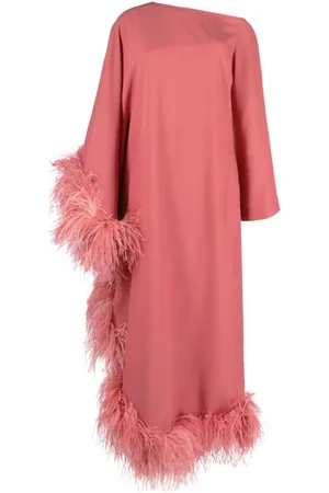 ‎Taller Marmo‎ Ubud Extravaganza feather-trim maxi dress