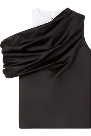 AZ FACTORY Hyacinth draped cropped top