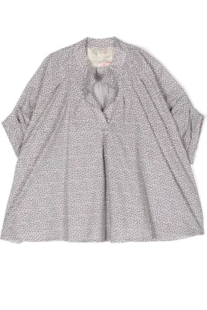 BY WALID Floral-print cotton blouse