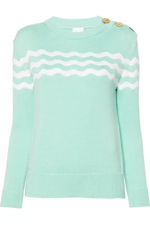 Patou Wave cotton-merino jumper