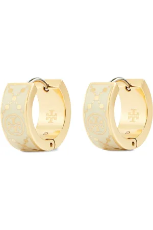 Tory Burch Small T monogram hoop earrings