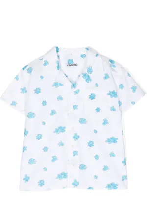 Kindred Kelly Scribble Cloud-print camp shirt