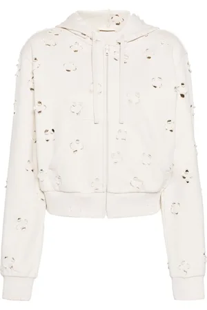 JNBY Cut-out cotton-blend hoodie