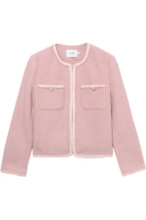 B+AB Braided-trim tweed jacket