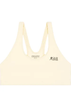 Sporty & Rich Action logo-print sports bra