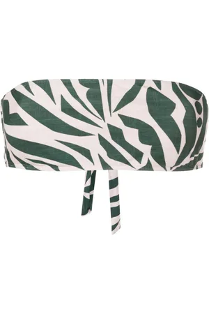 Lygia & Nanny Bajja graphic-print bustier bikini top