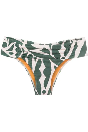 Lygia & Nanny Jasper shirred-waist bikini bottom
