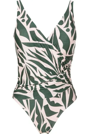 Lygia & Nanny Maisa abstract-print draped one-piece