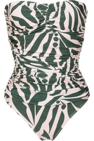 Lygia & Nanny Melissa graphic-print strapless one-piece