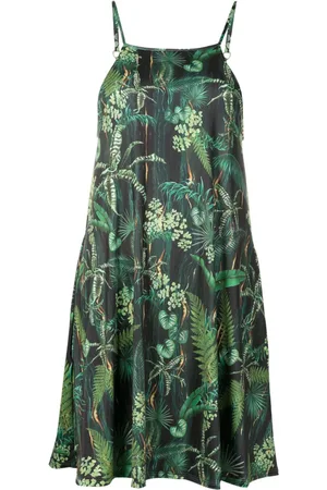 Lygia & Nanny Isis leaf-print minidress