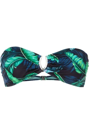 Lygia & Nanny Mika leaf-print bikini top