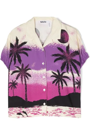 Molo Roses palm-tree print shirt