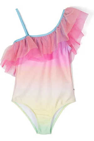 Molo Nilla asymmetric ruffled swimsuit