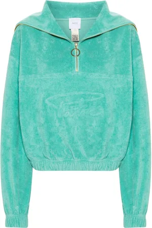 Patou Half-zip terrycloth hoodie
