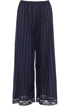 ERES Lace-trim wide-leg trousers